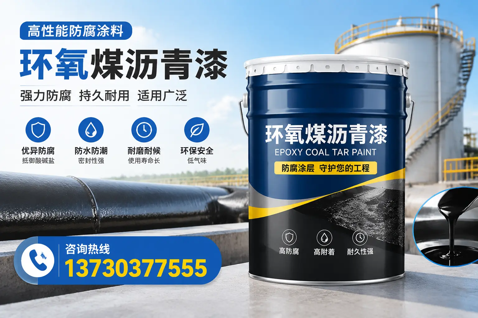 环氧煤沥青漆的耐久性分析，适合万宁的使用场景