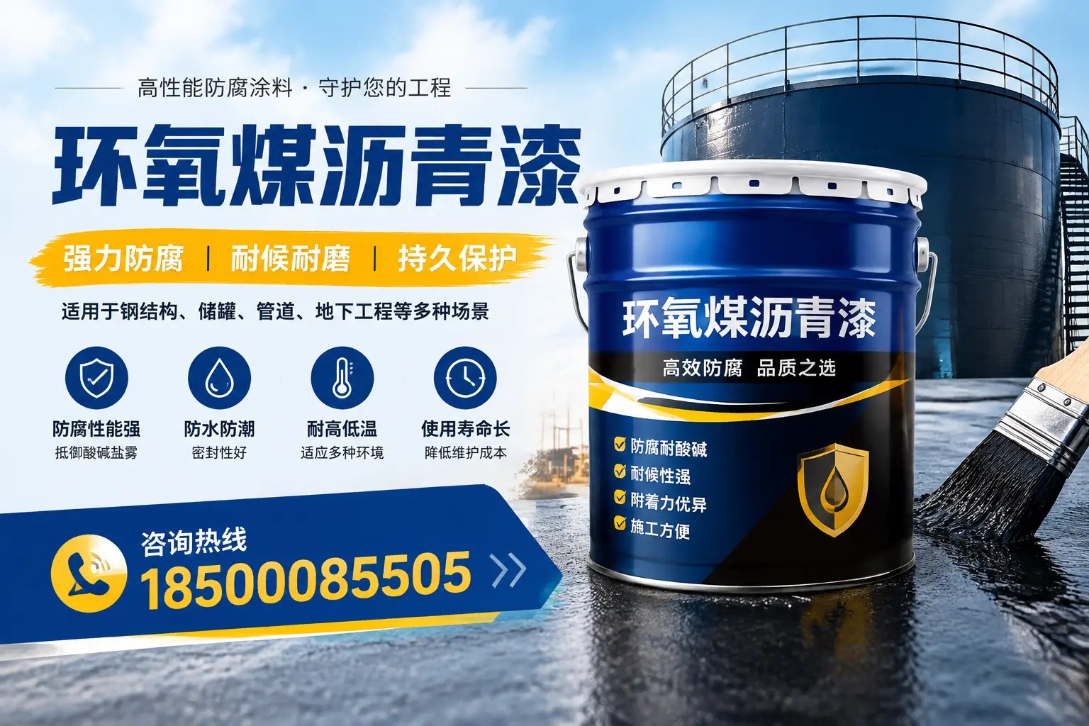 环氧煤沥青漆在工业中的应用，万宁企业的选择